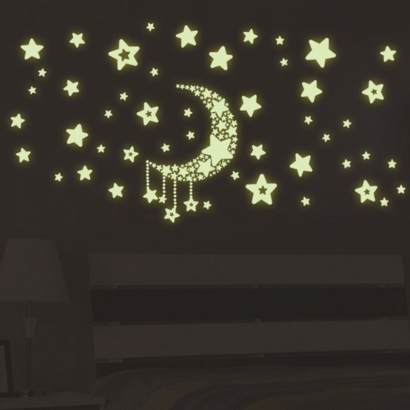 Star moon Luminous Sticker kids rooms