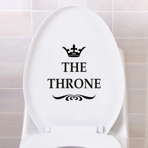 THE THRONE Funny Interesting Toilet Wall Sticker