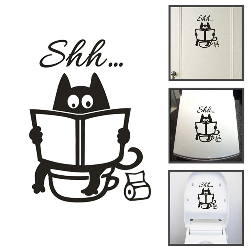 Creative Funny shh... Toilet wall sticker