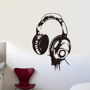 Creative headphones Wall Stickers