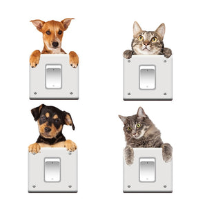 Very cute 3D Cat and Dog Switch stickers