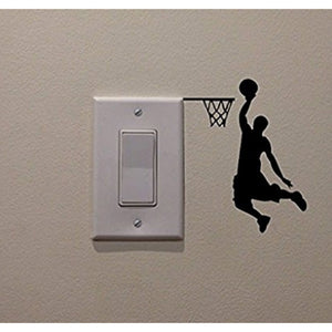 Cartoon Basketball Player Dunk wall Sticker