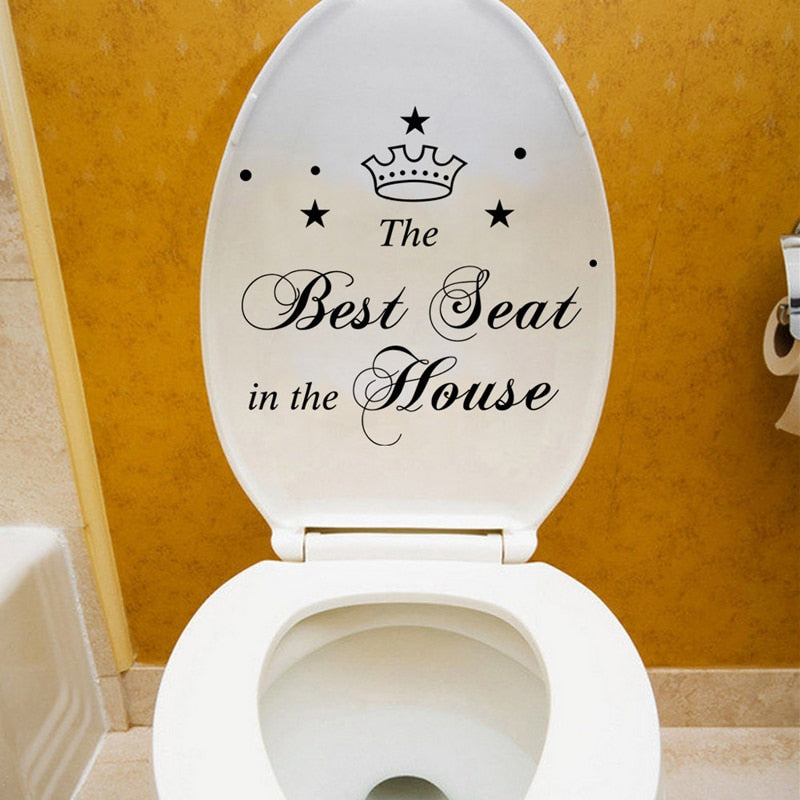 Best Seat in the House characters Crown Toilet Stickers
