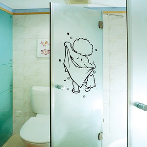 Shower Glass Door Stickers Kids Bathing Wall Stickers