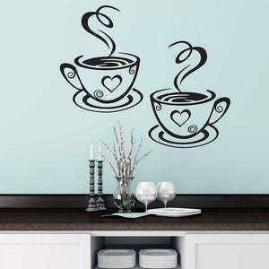 Two coffee cups  Wall Sticker