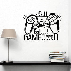 Eat Sleep Game Gamepad wall sticker