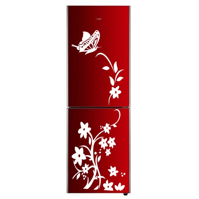 Creative large size Butterfly vine flower refrigerator Wall Sticker